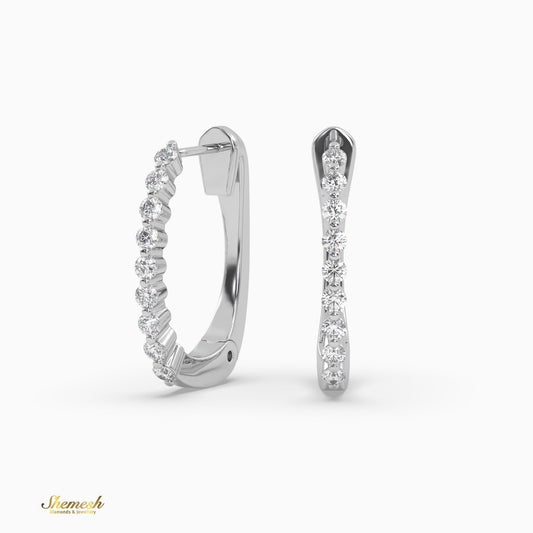 Round Cut Shared Prong Set Diamond Earrings - shemesh_diamonds