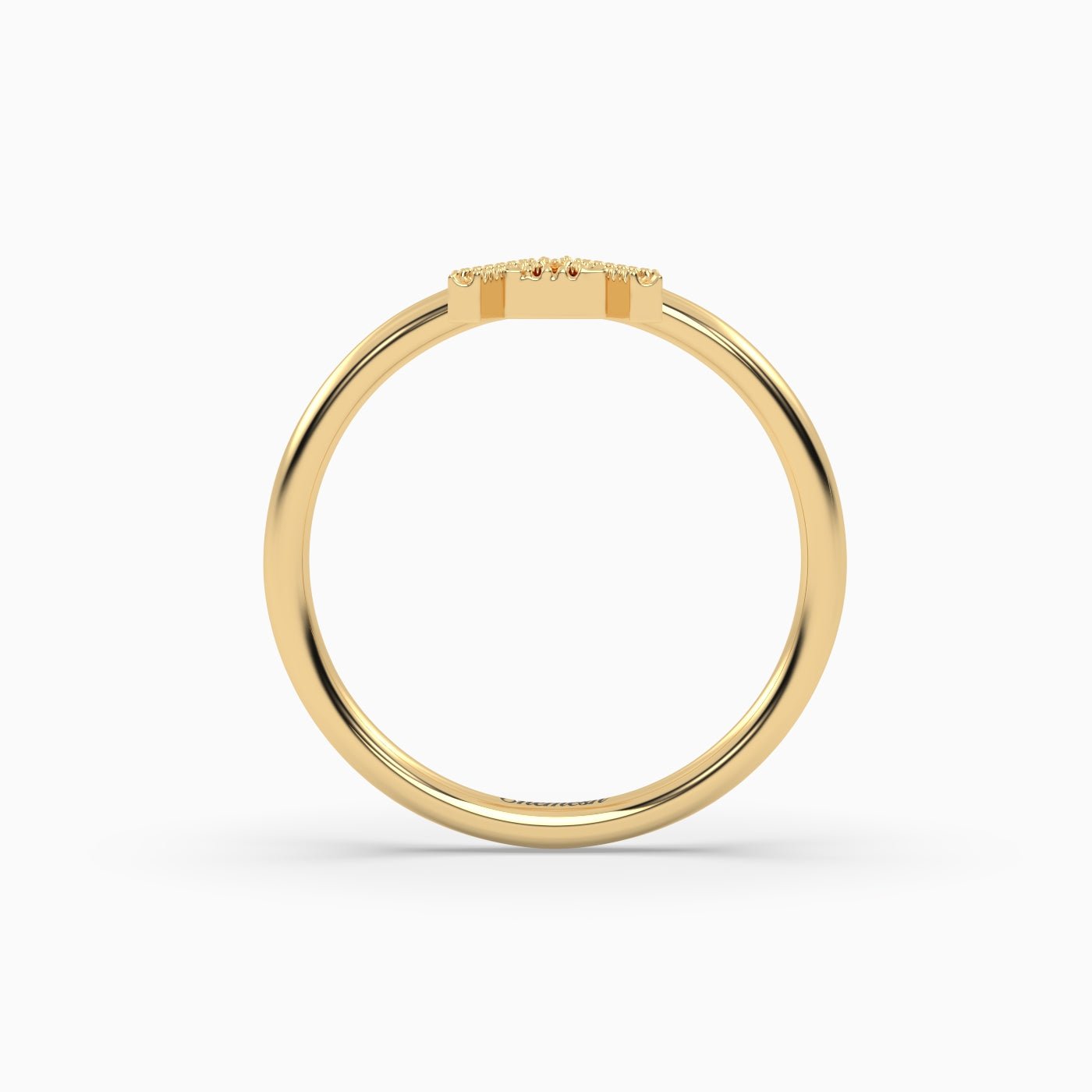 18K Gold "A" Initial Ring - shemesh_diamonds
