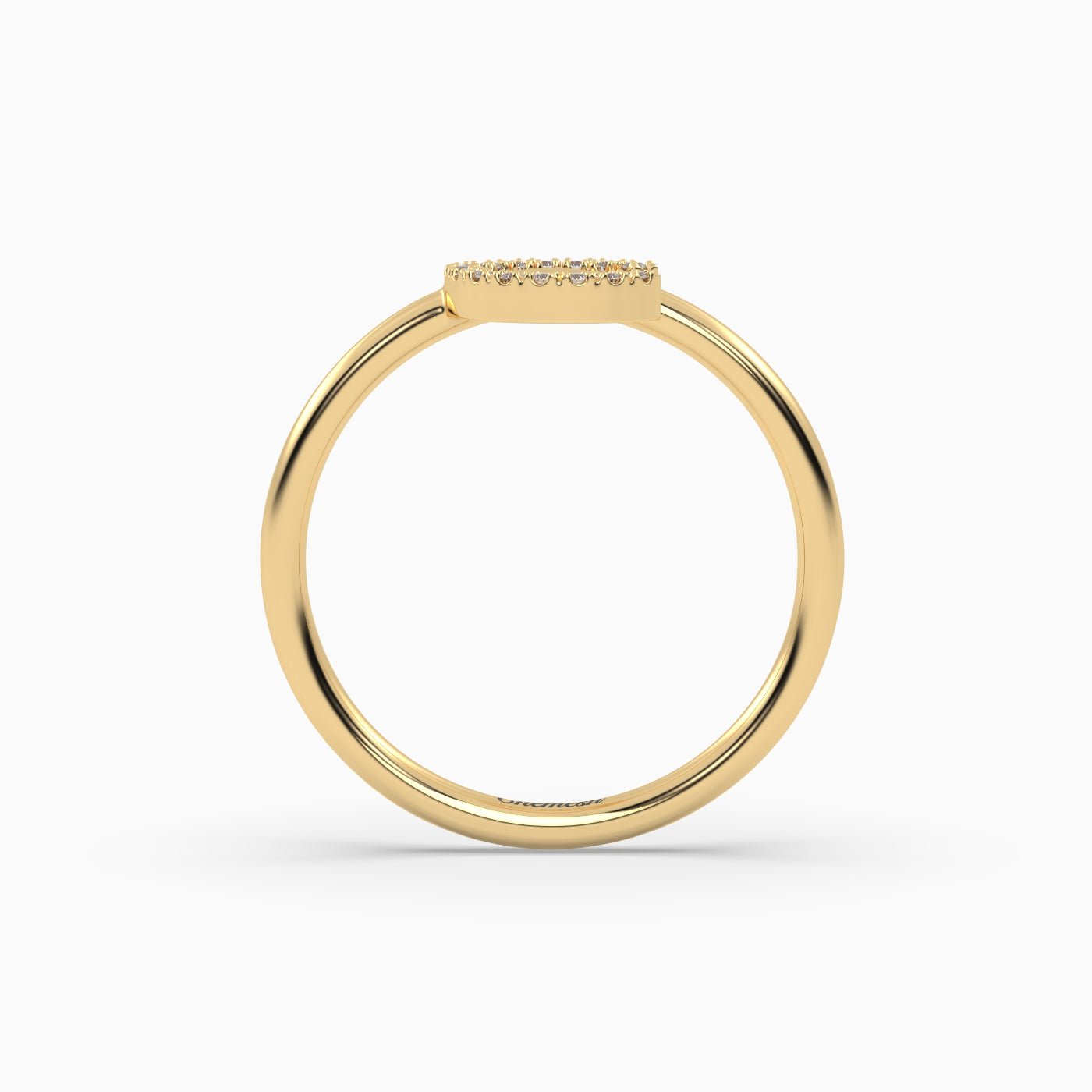 18K Gold "C" Initial Ring - shemesh_diamonds