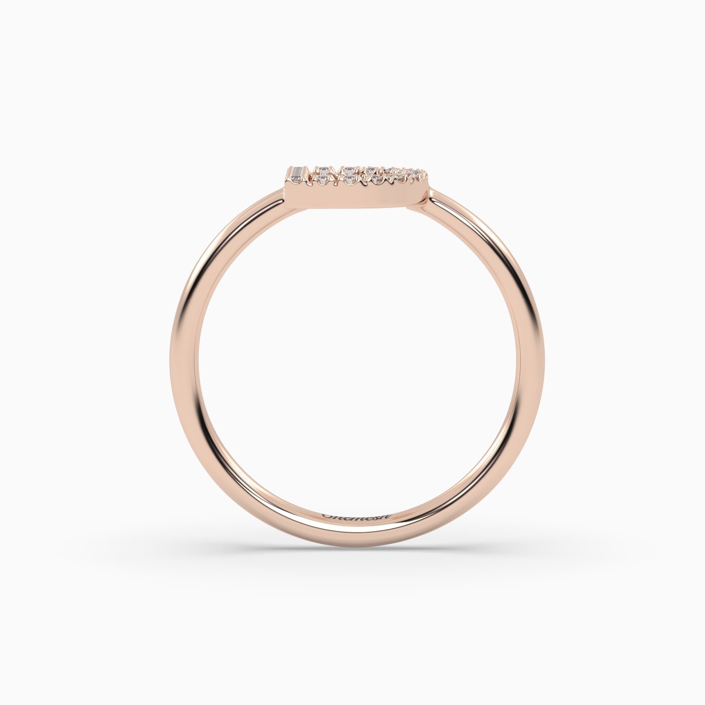 18K Gold "D" Initial Ring - shemesh_diamonds
