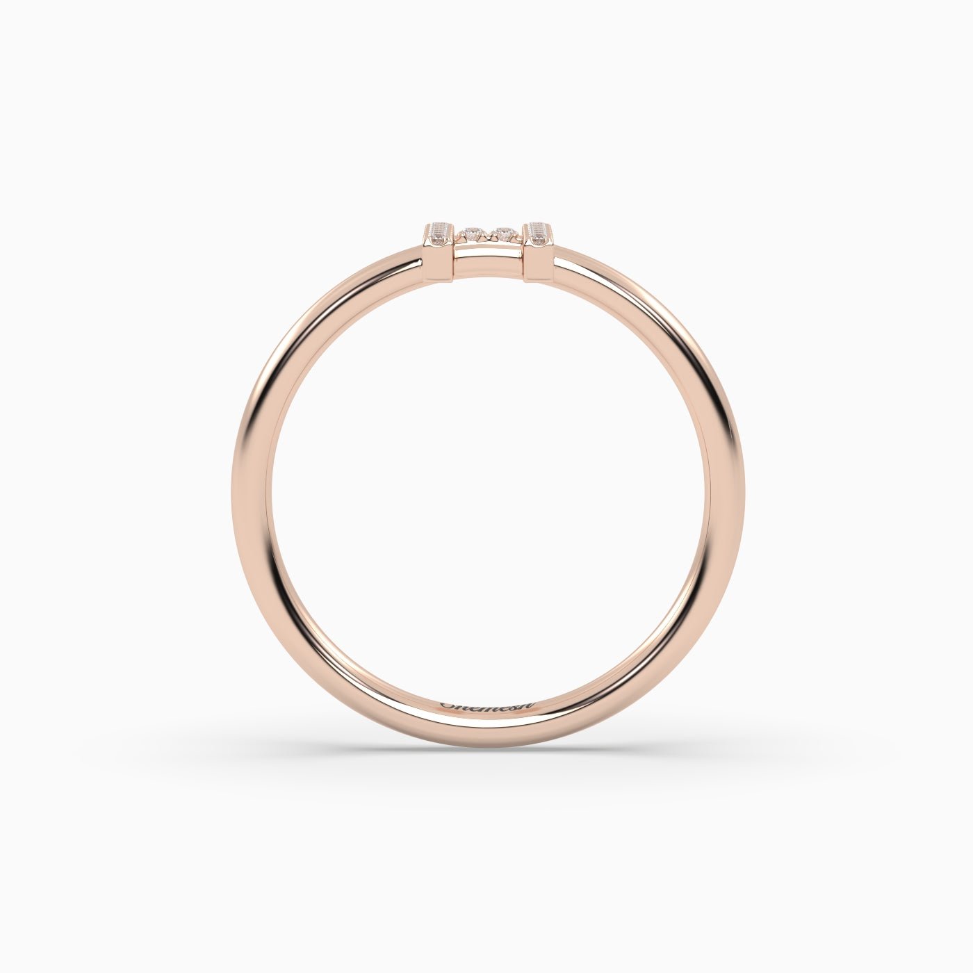 18K Gold "H" Initial Ring - shemesh_diamonds