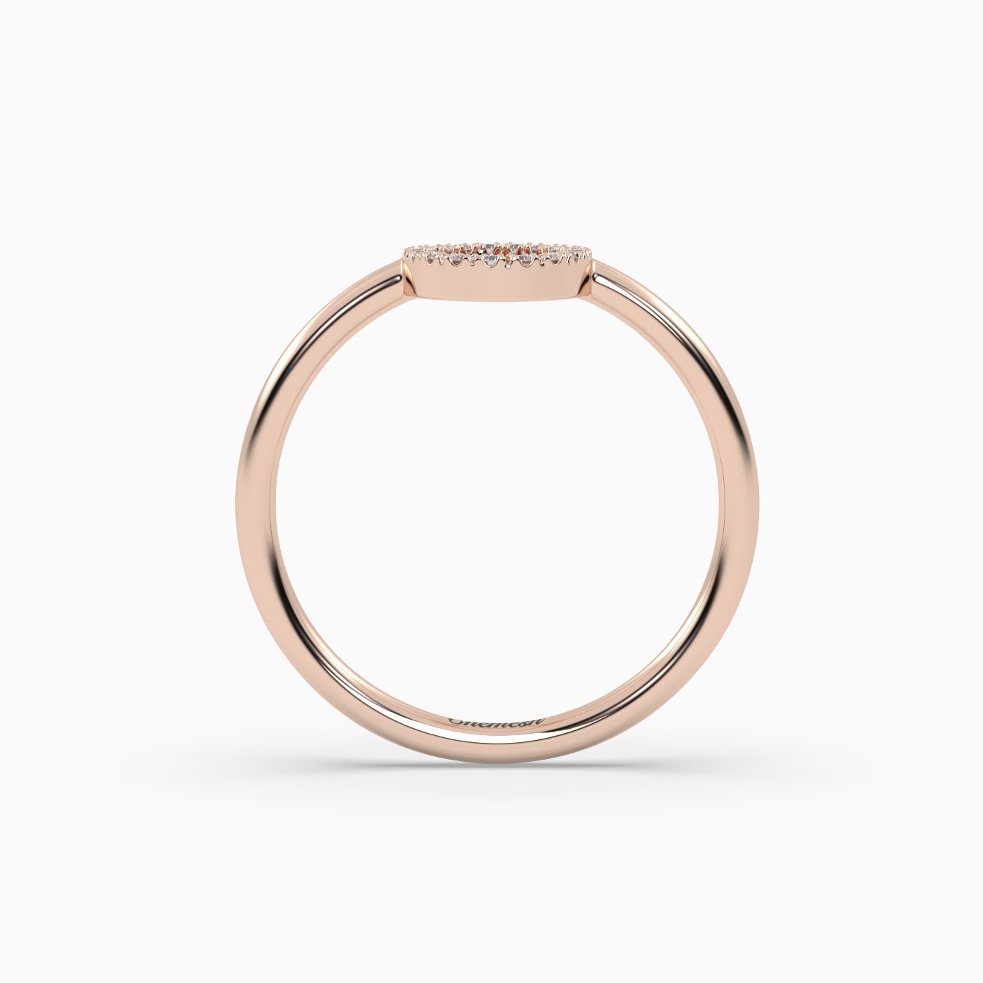 18K Gold "O" Initial Ring - shemesh_diamonds